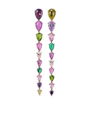 Anabela Chan 18kt rose gold Turquoise Nova gemstones cocktail earrings - Pink