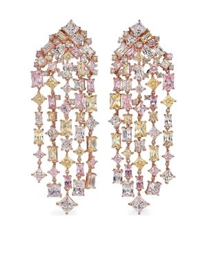Anabela Chan 18kt rose gold vermeil Cascade diamond earrings - Pink