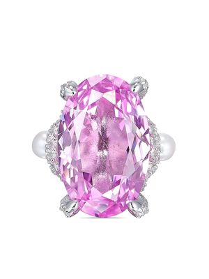 Anabela Chan 18kt white gold pink sapphire cocktail ring