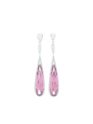 Anabela Chan 18kt white gold Shard diamond earrings - Pink