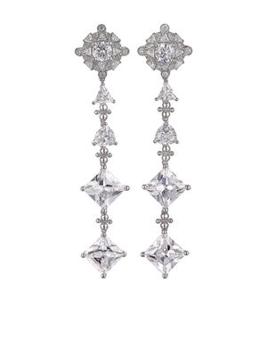 Anabela Chan 18kt white gold Tropical diamond drop earrings - Silver