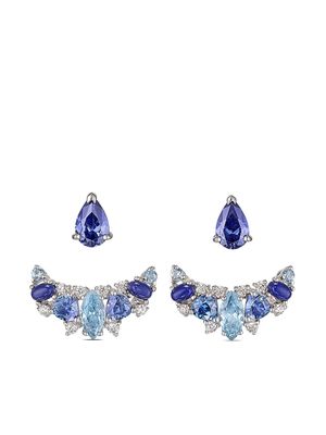 Anabela Chan 18kt white gold Twinkle Ear-Jacket earrings - Blue