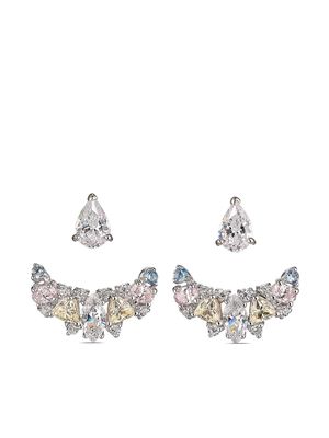 Anabela Chan 18kt white gold Twinkle Ear-Jacket earrings - Silver