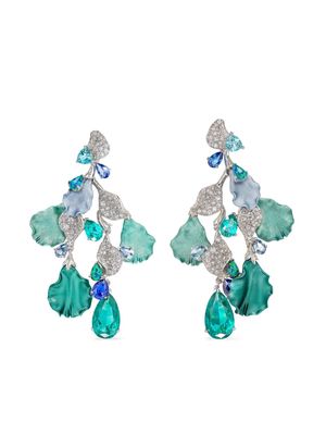 Anabela Chan 18kt white gold vermeil Poseidon multi-stone earrings - Blue