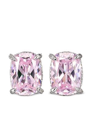 Anabela Chan 18kt white gold vermeil Wing diamond earrings - Pink