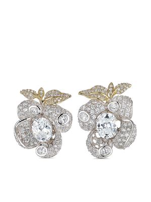 Anabela Chan 18kt yellow and white gold Blossom diamond earrings - Silver