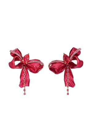 Anabela Chan 18kt yellow gold Cupid's Bow ruby earrings - Red