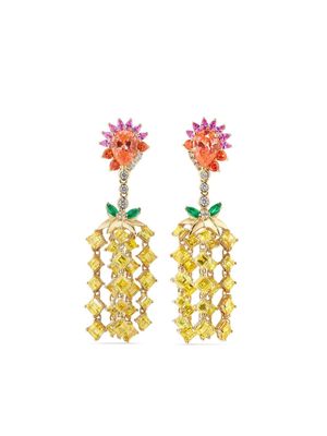Anabela Chan 18kt yellow gold Pineapple multi-stone earrings