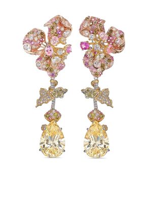 Anabela Chan 18kt yellow gold vermeil Canary Orchid multi-stone earrings