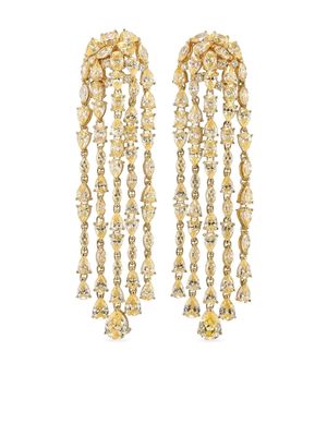 Anabela Chan 18kt yellow gold vermeil Cascade diamond earrings