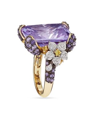 Anabela Chan 18kt yellow gold vermeil Lilac Cinderella gemstone ring - Purple