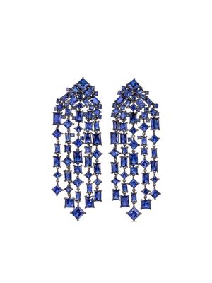 Anabela Chan rhodium vermeil Cascade sapphire drop earrings - Blue