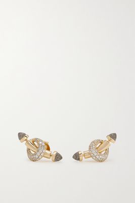 Ananya - 18-karat Gold, Crystal Quartz And Diamond Earrings - one size