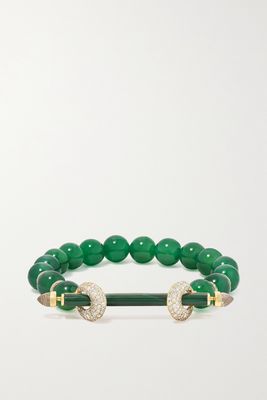 Ananya - 18-karat Gold Multi-stone Bracelet - Green