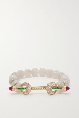 Ananya - 18-karat Gold Multi-stone Bracelet - Ivory
