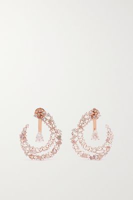 Ananya - 18-karat Rose Gold Diamond Earrings - one size