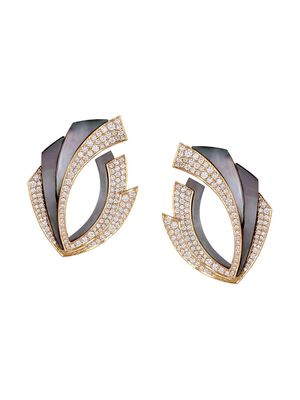 Ananya 18kt gold diamond Mogra Dark Blossom earrings