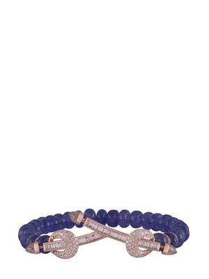 Ananya 18kt rose gold Chakra diamond and tanzanite bracelet - Pink