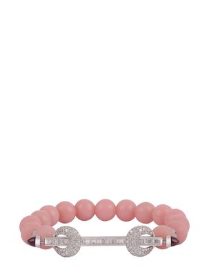 Ananya 18kt white gold Chakra pink opal and diamond bracelet - Silver