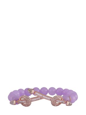 Ananya 18kt yellow gold Chakra diamond and quartz bracelet - Pink