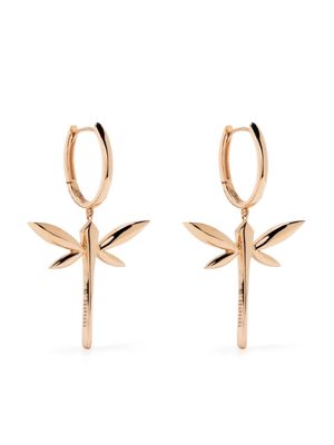 Anapsara 18kt rose gold small Dragonfly drop earrings - Pink