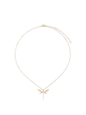 Anapsara diamond Dragonfly pendant necklace - Pink