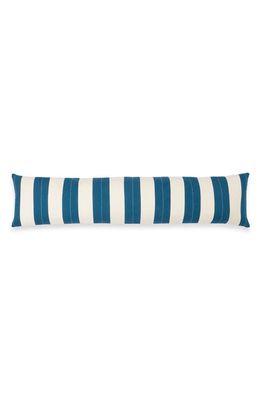 ANCHAL Cabana Stripe XL Lumbar Pillow in Blue Tones