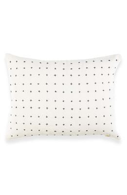ANCHAL Cross Stitch Accent Pillow in Bone