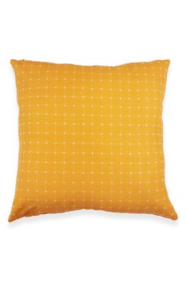 ANCHAL Cross Stitch Accent Pillow in Mustard