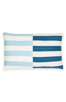 ANCHAL Offset Stripe Lumbar Pillow in Blue Tones