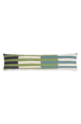 ANCHAL Shift Stripe XL Lumbar Pillow in Green Tones