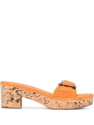 Ancient Greek Sandals Aglaia 70mm block-heel sandals - Orange