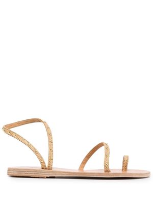 Ancient Greek Sandals Apli Eleftheria embellished sandals - Brown
