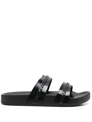 Ancient Greek Sandals Meli double-strap slides - Black