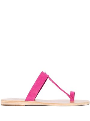 Ancient Greek Sandals Melpomeni flat leather sandals - Pink