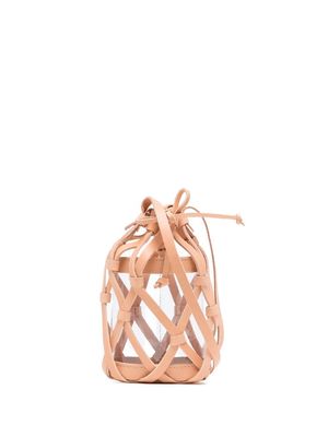 Ancient Greek Sandals Vachetta vinyl buket bag - Pink