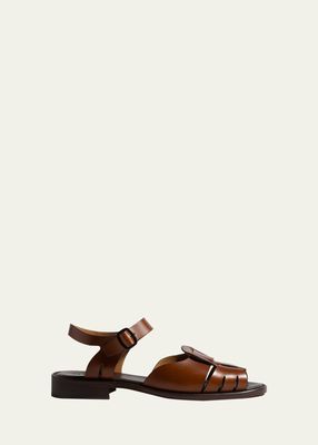 Ancora Ankle-Strap Leather Sandals