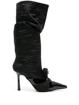 Ancuta Sarca Tarantula 100mm panelled stiletto boots - Black