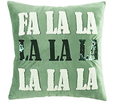 And Fa La La La Decorative Pillow 20X20 by Lush Decor