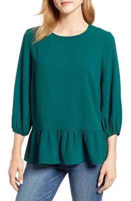 &.Layered Cutout Back Top in Green