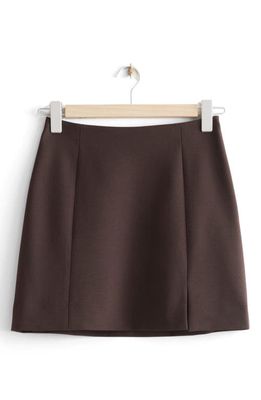 & Other Stories A-Line Miniskirt in Dark Brown