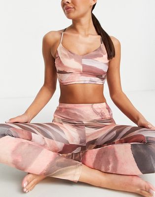 & Other Stories abstract print sports bra in pink - part of a set