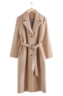 & Other Stories Belted Coat in Beige