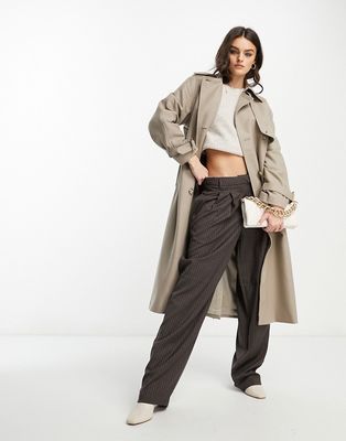 & Other Stories belted trenchcoat in beige-Neutral