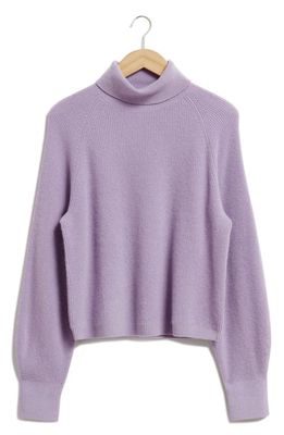 & Other Stories Cashmere Turtleneck Sweater in Lilac
