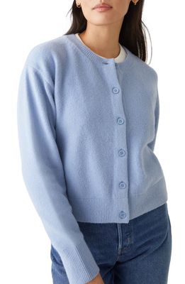 & Other Stories Cotton Blend Button-Up Cardigan in Light Blue