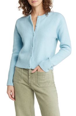 & Other Stories Cotton Blend Crop Cardigan in Light Blue