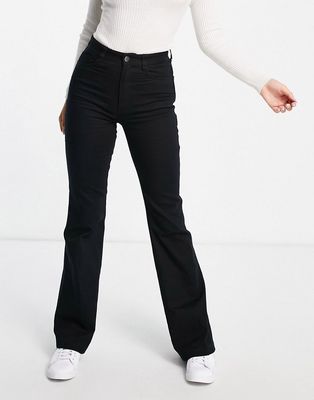 & Other Stories cotton flare trouser in black - BROWN