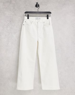 & Other Stories cotton high waist ovoid jeans in white - WHITE