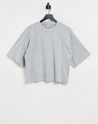 & Other Stories cotton oversized t-shirt in gray - GRAY-Grey